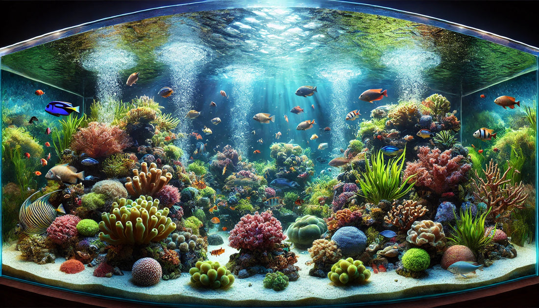 Healthy coral reef with zooxanthellae